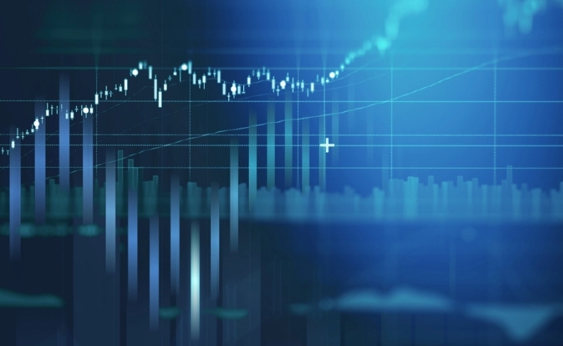 Financial market chart showing trading activity and price movement across global sessions