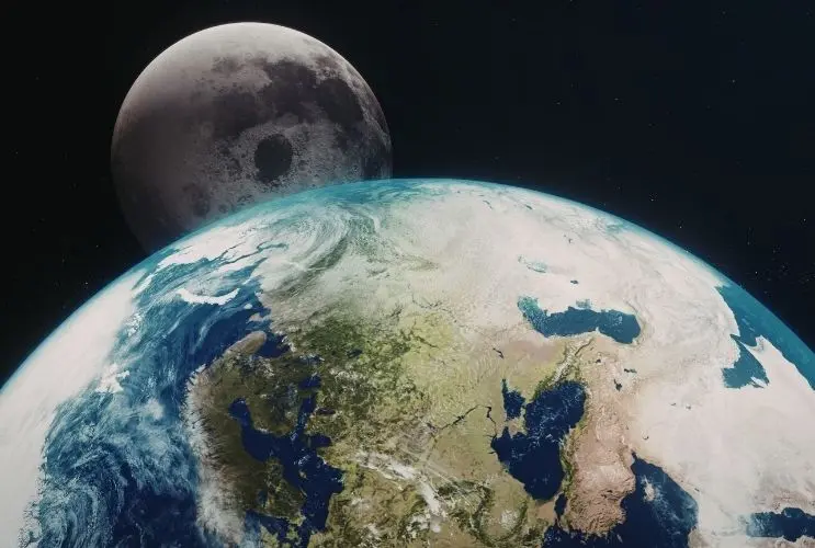 Moon stabilizing Earth's rotation and tilt