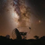 radio telescope night sky