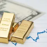 Gold trading chart during London and New York market session overlap